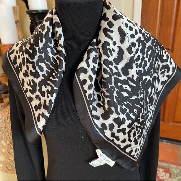 White House Black Market Accessories - White House Black Market 26” Square 100% Silk Animal Print Scarf